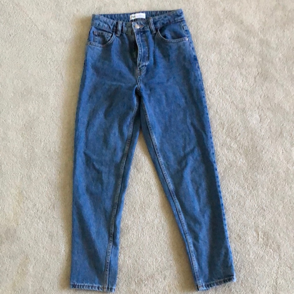 Zara High Rise Mom Jeans